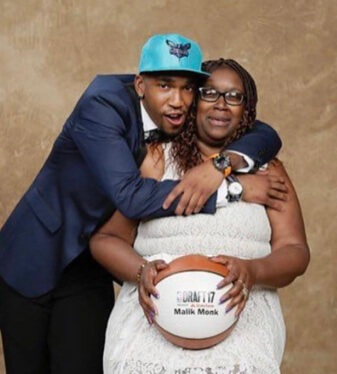 Michael Scales's ex-wife and their son, Malik Monk.